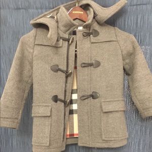 Kids grey Burberry coat